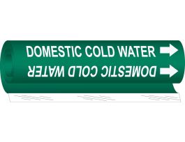 Domestic Cold Water Pipe Marker, 26" H x 12" W, Fits Pipes 2.5" Dia. Thru 7.875" Dia.
