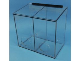 2 COMPARTMENT DISP W/FRONT ACCESS PETG