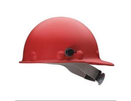 Roughneck P2 Hard Hat, Fiberglass, Quick-Lok blocks, Ratchet Headband, 8 Pt. Ratchet Suspension, Red