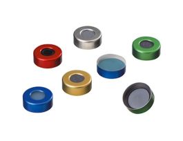 Silver Aluminum Crimp Cap with Center Tear-off and No Septum, 20 mm Dia.; 1000/pk