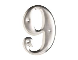 1600 Series Permanent Aluminum Embossed Number and Letter Labels 3 in 9 10/PK