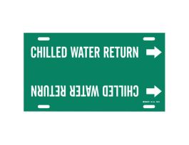 Chilled Water Return Pipe Marker, 8" H x 16" W, Fits Pipes 6" Dia. Thru 7.875" Dia.