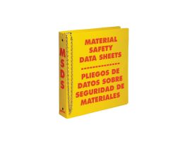 1.5 Inch Ring SDS Binder Bilingual 11 in H x 2 in D Red on Yellow