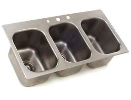 SINK SELF RIM 3 BOWL 14 X 16 X 9.5