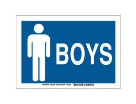 Boys Sign, 10" H x 14" W x 0.06" D, Polystyrene