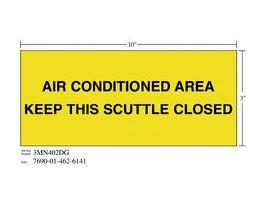 3M™ Diamond Grade™ Ventilation Sign 3MN402DG, "AIR…SCUT CLOS", 10 in x 3 in, 10/Package