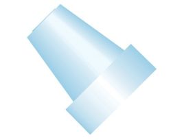 Flangeless Ferrule, Natural ETFE, 1/16" OD Tubing, 1/4-28 Flat-Bottom; 1/EA