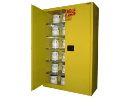CABINET FLMBL PAINT/INK STORAGE 60GAL YL