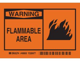 Flammable Area 5/Package, 0.006" D, Polyester