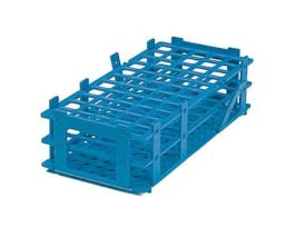 Microcentrifuge, Stackable 128-Tube Rack, Polypropylene, Blue, up to 11 mm Tube Dia.; 5/PK