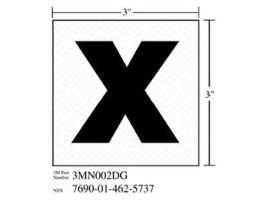 3M™ Diamond Grade™ Damage Control Sign 3MN001DG, "X-Ray", 4 in x 4 in, 10/Package