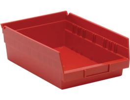 11 5/8IN X 8 3/8INX4IN SHELF BIN RED