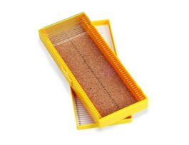 VWR SLIDE BOX 50-PLACE BLUE. PK