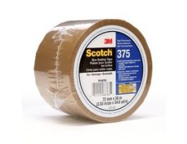 Scotch® Box Sealing Tape 375, Tan, 72 mm x 50 m, 24/Case, Individually Wrapped Conveniently Packaged