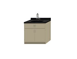 Complete Sink and Cabinet Assembly, 4'