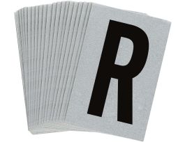 BradyLite 1 in Reflective Numbers Black on Silver, R 25/PK