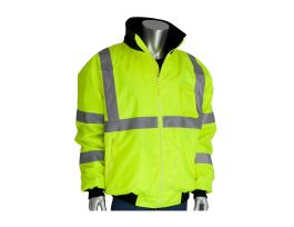 Class 3 Bomber Black Trim, Zip-out Fleece Liner, Zipper, 2in. Tape, LY, 2X