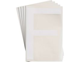 ToughStripe® Floor Marking Polyester 8 in Label Letter F White 20/PK