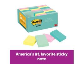 Post-it® Notes 653-24APVAD, 1 3/8 in x 1 7/8 in (34,9 mm x 47,6 mm)