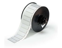 B30 Series Raised Profile Rectangular Labels 0.59 in H x 1.77 in W Silver 450/RL