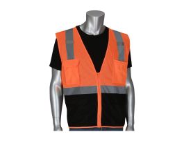 Type R Class Black Bottom Mesh Vest 5 Pockets, Mic Tabs, Zipper