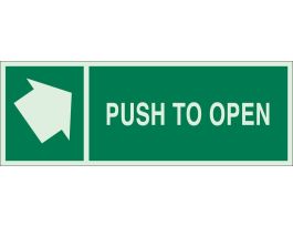 BradyGlo™ Door & Pathway Sign - Glow-In-The-Dark Plastic