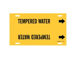 Tempered Water Pipe Marker, 10" H x 24" W, Fits Pipes 8" Dia. Thru 9.875" Dia.