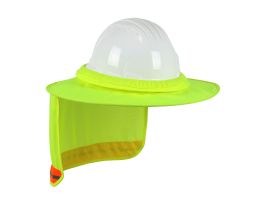 FR Treated Hard Hat Visor with Full Coverage,Hi Vis w/Reflective, LY