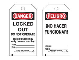 Lockout Tags Polyester 5.75 in H x 3 in W 25PK