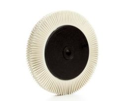 Scotch-Brite™ Radial Bristle Brush, 8 in x 1 in x 1-1/4 in 120 with Flange, 2 ea/Case