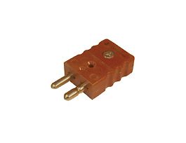 Standard Type-J Thermocouple Male Connector, 2 Pin, Hollow