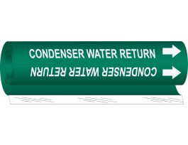 Condenser Water Return Pipe Marker, 9" H x 8" W, Fits Pipes 1.5" Dia. Thru 2.375" Dia.