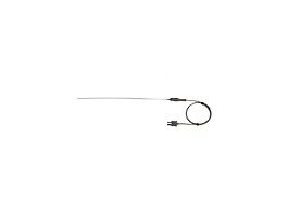 Type-J, Hi-Temperature 12" L, .040" Dia Probe, Mini-Connector, Exposed, 3ft 24 -Gauge
