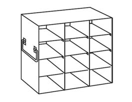 Upright Freezer Rack for 100-Place Slide Boxes, 3 x 4 Array
