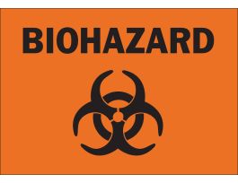 Biohazard Sign, 10" H x 14" W x 0.06" D, Polystyrene