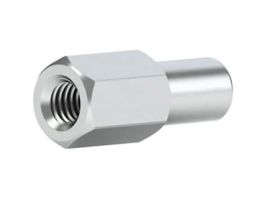 High-Pressure Adapter Body, SS, 1/16" to 1/32" OD Tubing, 10-32 to M4