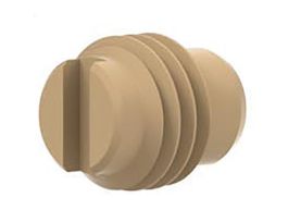 Port Plug, FlushNut Head, Natural PEEK, 1/4-28 Flat-Bottom; 1/EA