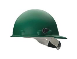Roughneck P2 Hard Hat, Fiberglass, Quick-Lok blocks, Ratchet Headband, 8 Pt. Ratchet Suspension, Green