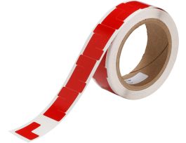 Marking Tape L-Shaped Corner Marks - Adhesive Vinyl, Solid Color, Red, 1.1" x 1.1"