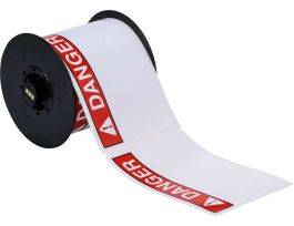 All Weather Permanent Adhesive Vinyl Labels ANSI DANGER Header for B30 Printers - 4" x 6"