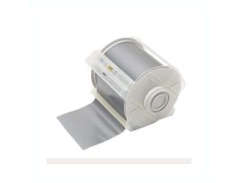 GlobalMark Metallized Polyester Labels 4 in W x 100 ft L Silver