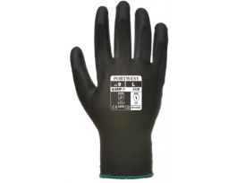 GLOVE PALM SEAMLESS LINER PHYLON/PU BK L