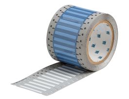 PermaSleeve Heat Shrink Wire and Cable Labels 1/8" Dia for 3" Core Printers - 2" White Single-Sided