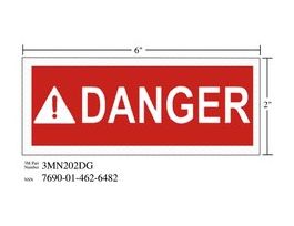 3M™ Diamond Grade™ Safety Sign 3MN202DG, "DANGER", 6 in x 2 in, 10/Package