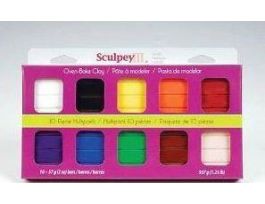 MODELING PLASTIC 2 OZ PK/10 BASIC CLRS CS