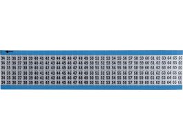 Letters and Numbers Scored Wire Marker Aluminum Foil Legend: 34 to 66 1800 Total