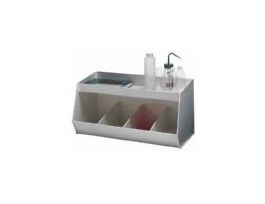 Four-Bin Organizer, White, 24" L x 10.5" D x 12" H; 1/Pk