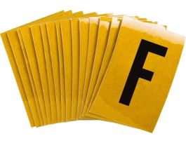 BradyLite 1 in Reflective Numbers Black on Yellow, F 25/PK