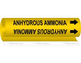 Anhydrous Ammonia Pipe Marker, 26" H x 12" W, Fits Pipes 2.5" Dia. Thru 7.875" Dia.