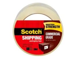 Scotch® Commercial Grade Shipping Packaging Tape 3750, 1.88 in x 54.6 yd (48 mm x 50 m)